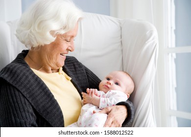 A Grandmother Holding Her New Grandchild