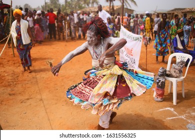 Grand-Popo, Benin – Janeiro, 10, 2020 Voodoo Festival 2020 Edition