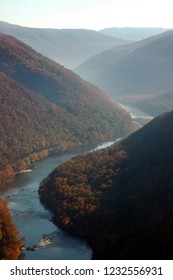 Grandview In Late Autumn, Raleigh County, New River Gorge National River,  West Virginia 