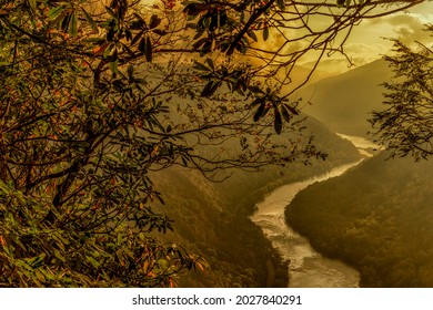 Grandview, Main Overlook On The New River Gorge National River, Raleigh County, West Virginia, USA