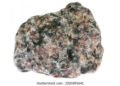 granite from the Baltic Sea coast in Waabs, Germany isolated on white background - Shutterstock ID 2201895641