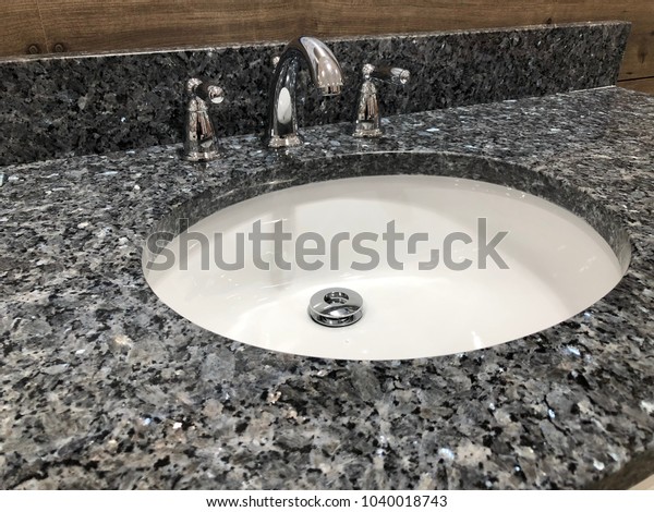 Granite Countertop White Under Mount Sink Stock Photo Edit Now