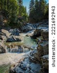 Granite falls in Washington State in summer