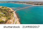 Granite Island, Australia. Aerial view of coastline on a beautiful morning.