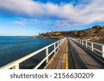 Granite island viewed from the causeway at sunset time, Victor Harbor, Fleurieu Peninsula, South Australia