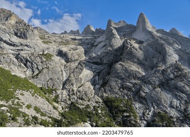 Granite Mountain Peak With Grand Boulders On The Top.