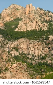 Granite Mountains Of The Bavella Massif. Alta Rocca, Corsica, France.