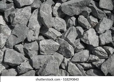 Granite Rock Background.Pile Of Granite Stone.