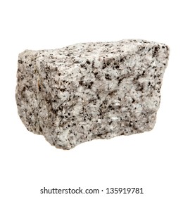 Granite Rock Isolated Over White