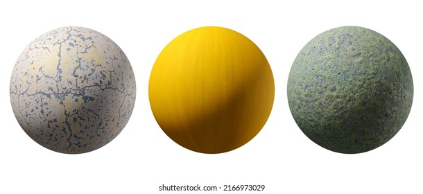 Granite Rock Sphere Balls Isolated On Stock Photo 2166973029 | Shutterstock