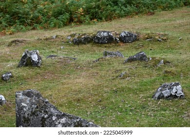 Granite Rocks On Dartmoor On An Autumn Day