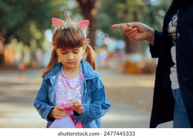 
Granny Scolding Naughty Granddaughter Pointing Finger. Unhappy grandma teaching respect being authoritarian 
 - Powered by Shutterstock