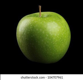 Granny Smith Isolated On Black