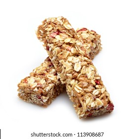 Granola Bar On White Background