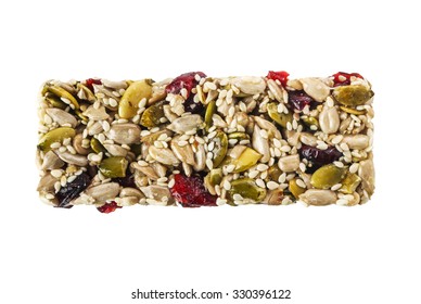 Granola Bar On White Background