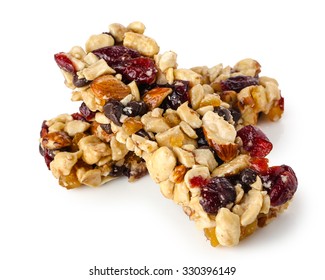 Granola Bar On White Background