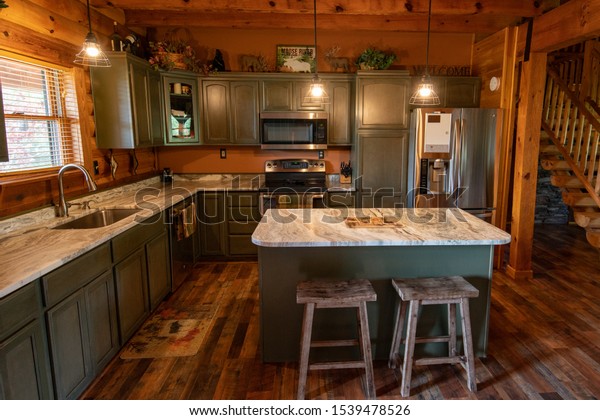 Grant Michigan Usa 09152019 Log Cabin Stock Photo Edit Now