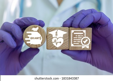 Grants Medical Concept. Medicine Innovation Financial Grant Investment.