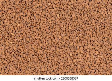 Granulated Brown Coffee Background Texture Close Up. Instant Coffee