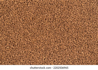 Granulated Brown Coffee Background Texture Close Up. Instant Coffee