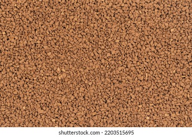 Granulated Brown Coffee Background Texture Close Up. Instant Coffee