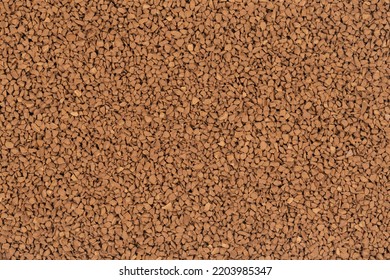 Granulated Brown Coffee Background Texture Close Up. Instant Coffee