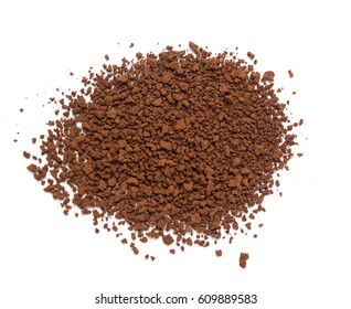 Granulated Soluble Coffee On A White Background