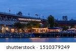 Granville Island, Vancouver, Canada, at dusk 