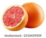 Grapefruit isolated on white background, clipping path, full depth of field