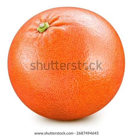 Grapefruit isolated on white background. Grapefruit citrus fruit clipping path. Grapefruit macro studio photo
