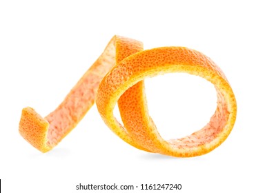 Grapefruit Peel Isolated On White Background