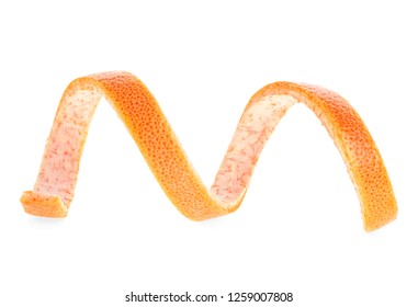 Grapefruit Peel Isolated On White Background