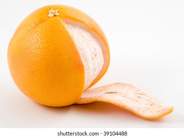 grapefruits on white background