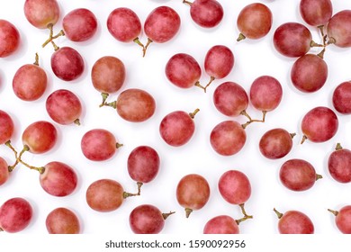 Grapes Fruit Seamless Pattern Texture Background. Top View. Flat Lay.