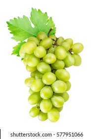 Grapes Isolated On White Background With Clipping Pat