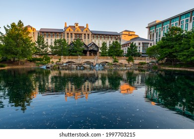 Grapevine, Texas, USA - June 15th, 2021: Beautiful Gaylord Texan Resort and Convention Center building in sunset