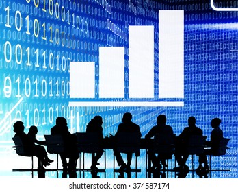 Graph Data Analysis Diagram Improvement Success Concept
