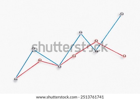 Graph increase element, growth trend in business, vector design