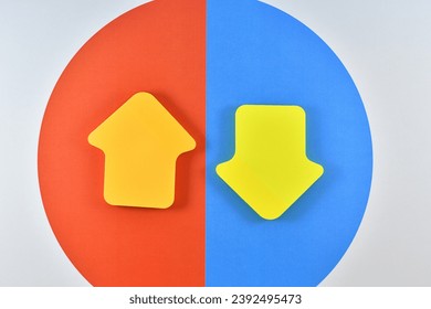 Graph and updown arrows give an idea of support
