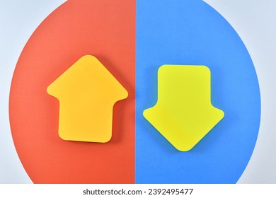Graph and updown arrows give an idea of support