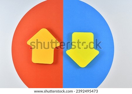Graph and updown arrows give an idea of support