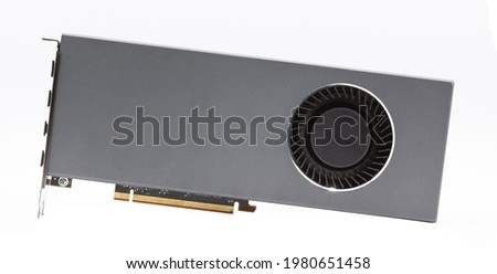 Graphic Card Processing Unit GPU Computer PCI express isolated on white background