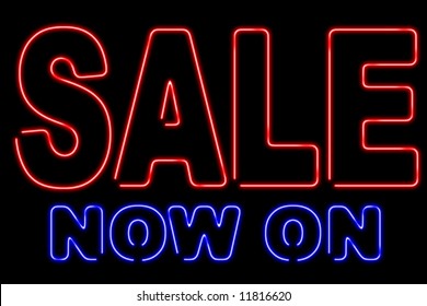 Graphic Design Neon Sign Displaying Sale Stock Photo (edit Now) 11816620