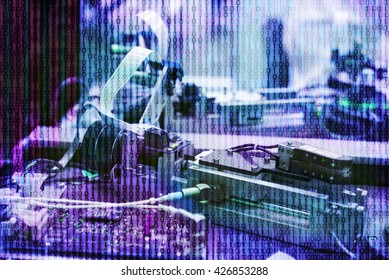 Graphical Digital Technology World Background. Hard drive repair