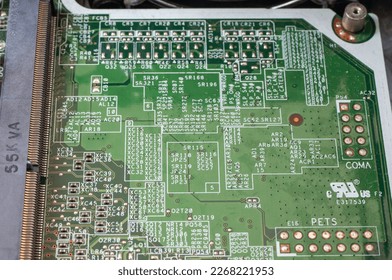 Graphics device interface on computer motherboard