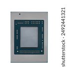 Graphics video chip for laptop computer, white background insulated