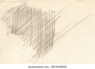 Graphite crosshatching texture on aged paper