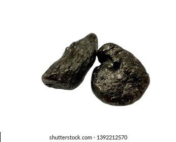 Graphite, Mineral Stone Isolated On A White Background