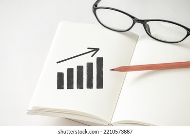 Graphs In Notebooks. Studying For Exams And Setting Goals. Examination Season Image.