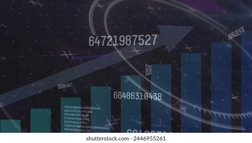 Graphs and numbers overlay a digital interface, suggesting data analysis. The scene conveys a concept of financial growth, market trends, or big data. - Powered by Shutterstock - Get 15% off with code: PIKWIZARD15